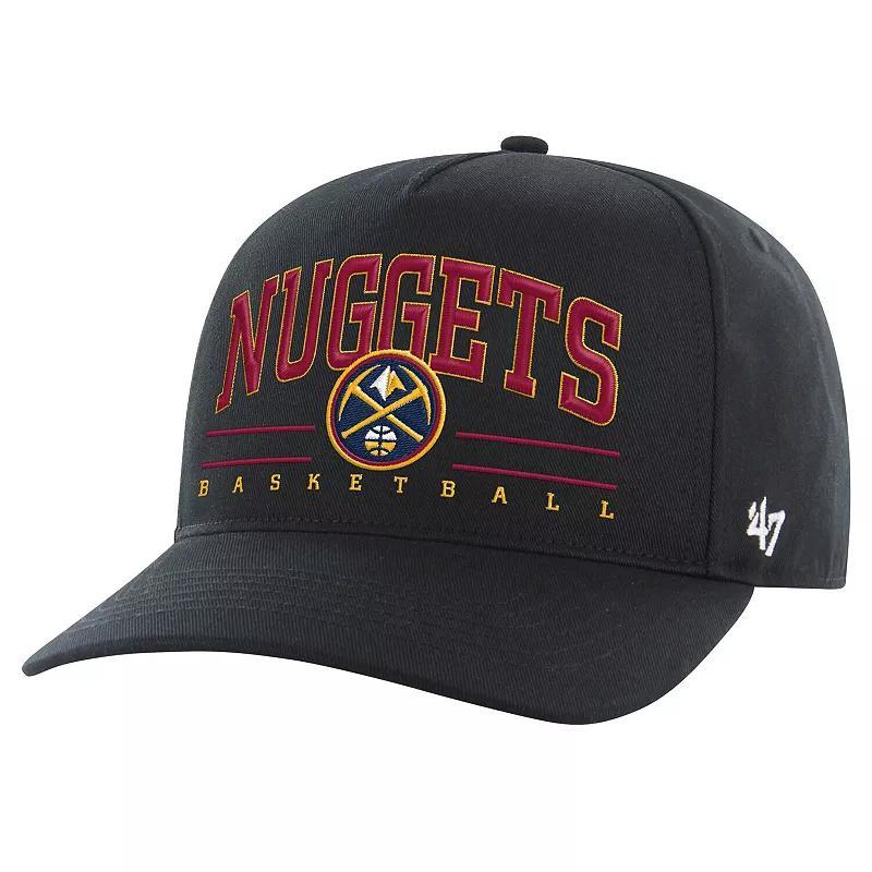 Mens 47 Black Denver Nuggets Core Roscoe Hitch Adjustable Hat Product Image