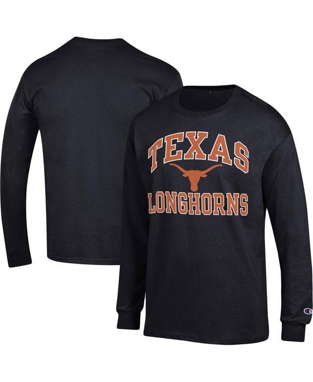 Mens Champion Black Texas Longhorns High Motor Long Sleeve T-shirt Product Image