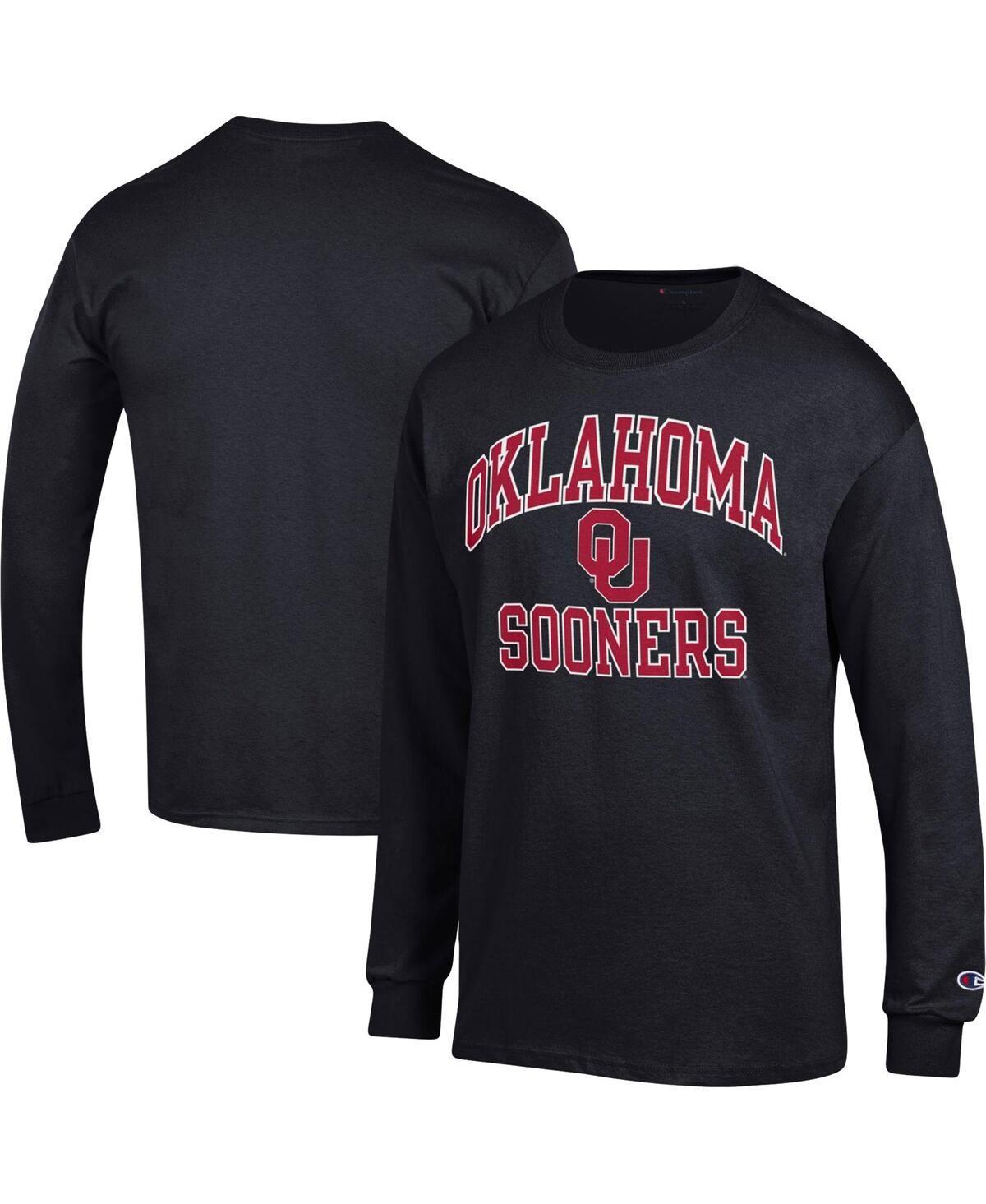 Mens Champion Black Oklahoma Sooners High Motor Long Sleeve T-shirt Product Image