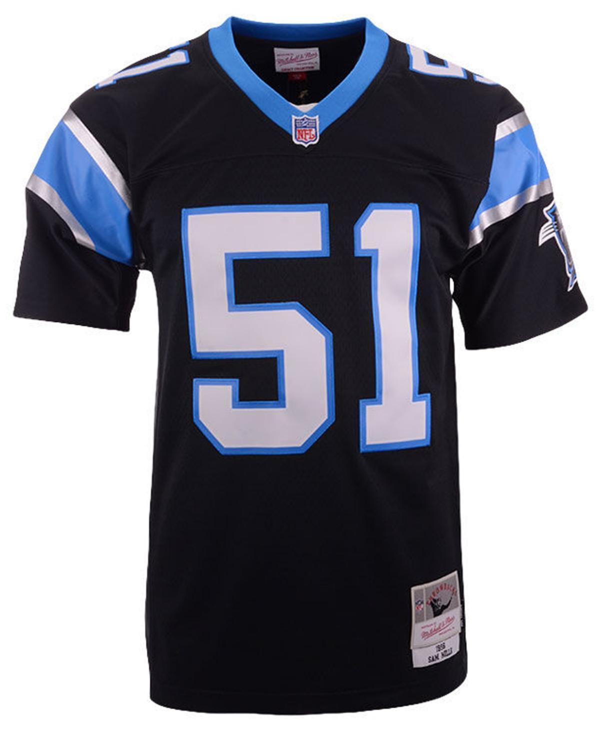 Mitchell & Ness Mens Sam Mills Carolina Panthers Replica Throwback Jersey - Black Product Image