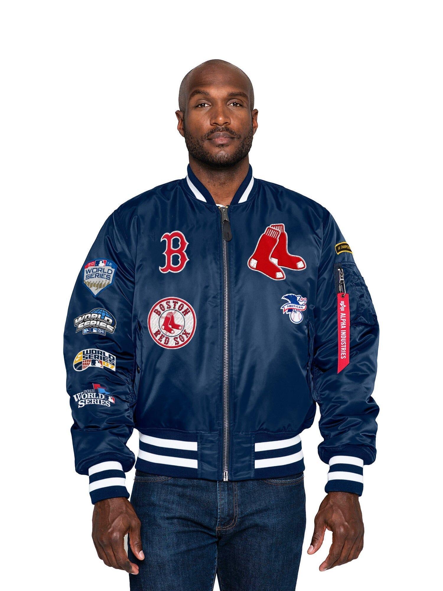 BOSTON RED SOX X ALPHA X NEW ERA MA-1 BOMBER JACKET Unisex Product Image