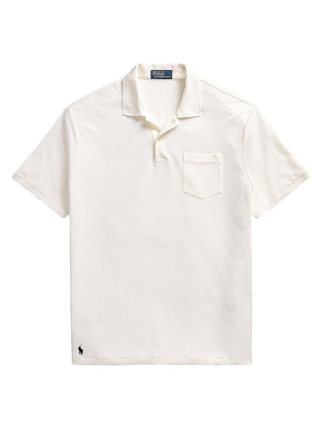 Mens Linen Polo Shirt Product Image