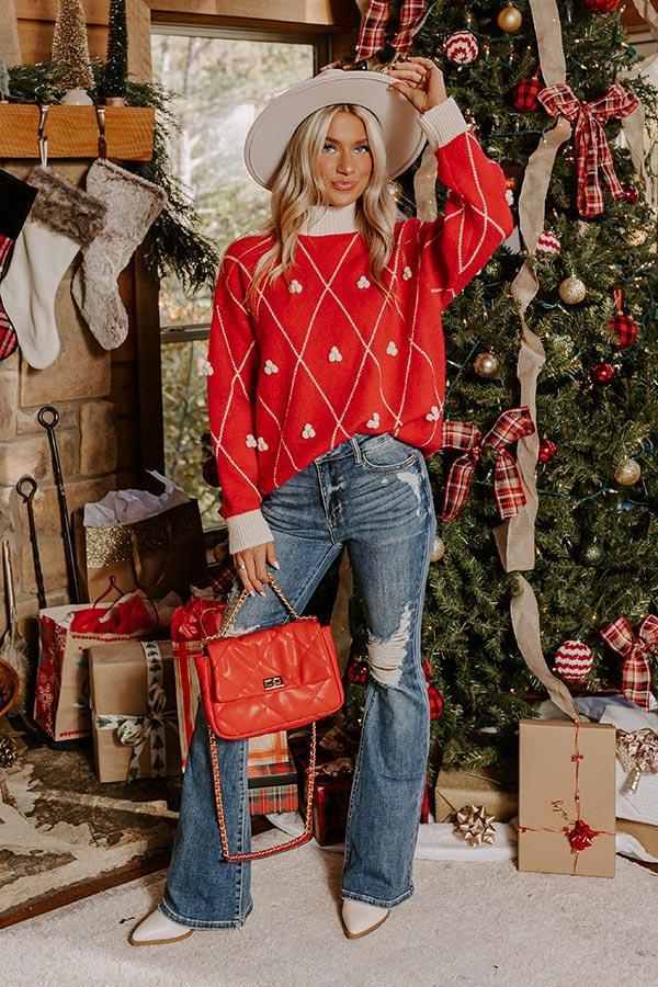 Mistletoe And Magic Sweater In Red Product Image