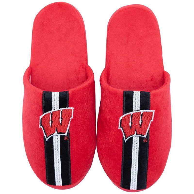 Mens ZooZatz Wisconsin Badgers Slippers Product Image