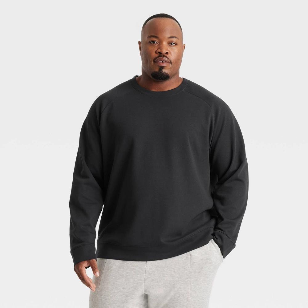 Mens Big Ponte Crewneck Pullover - All In Motion Black 2XL Product Image