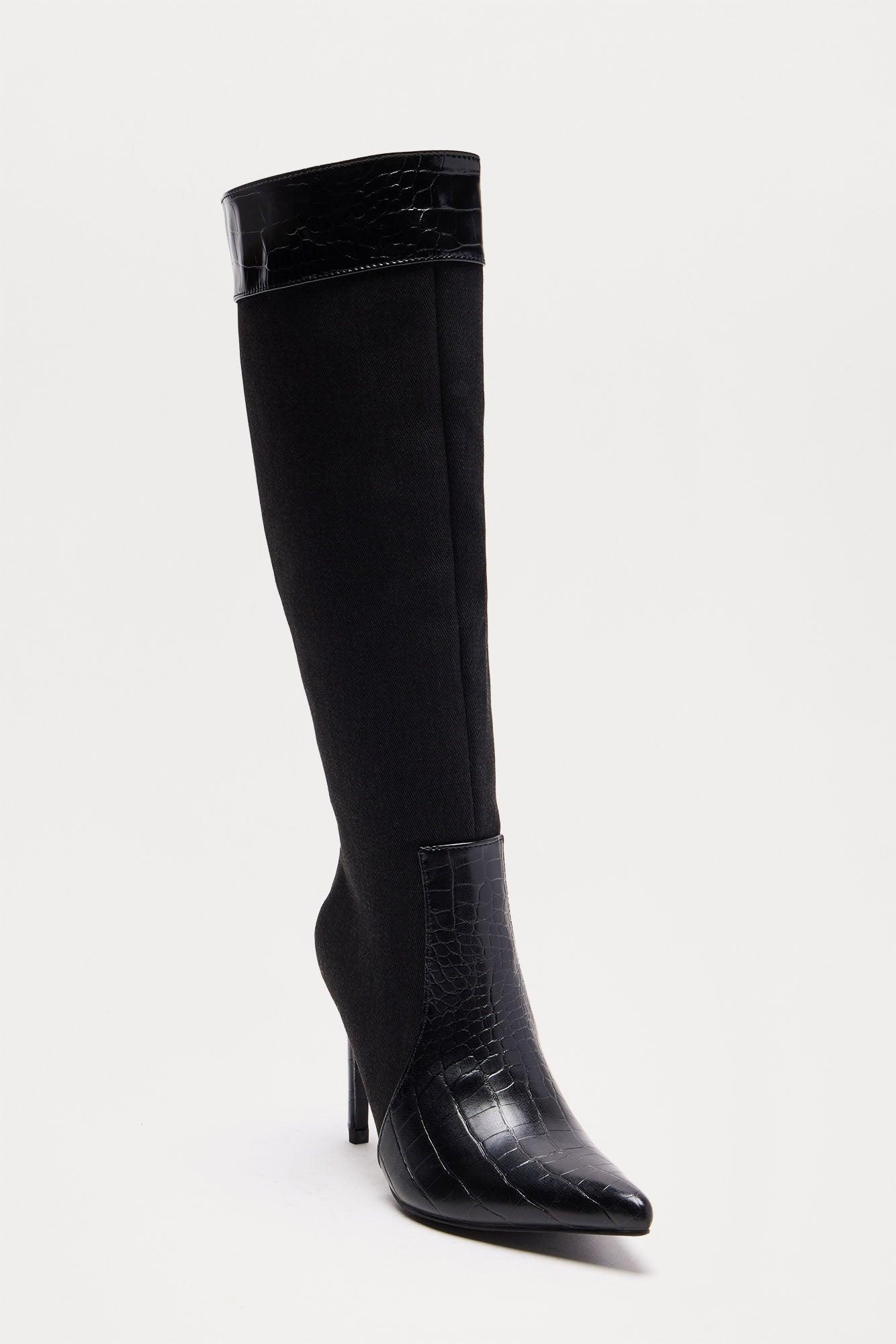 Boston Knee High Boots - Black Product Image