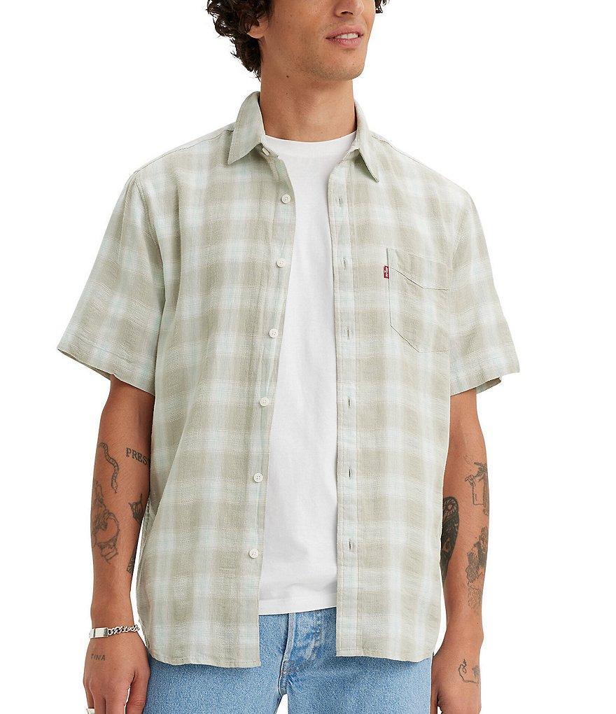 Levi's® Short Sleeve Classic Standard Fit Plaid Shirt Product Image