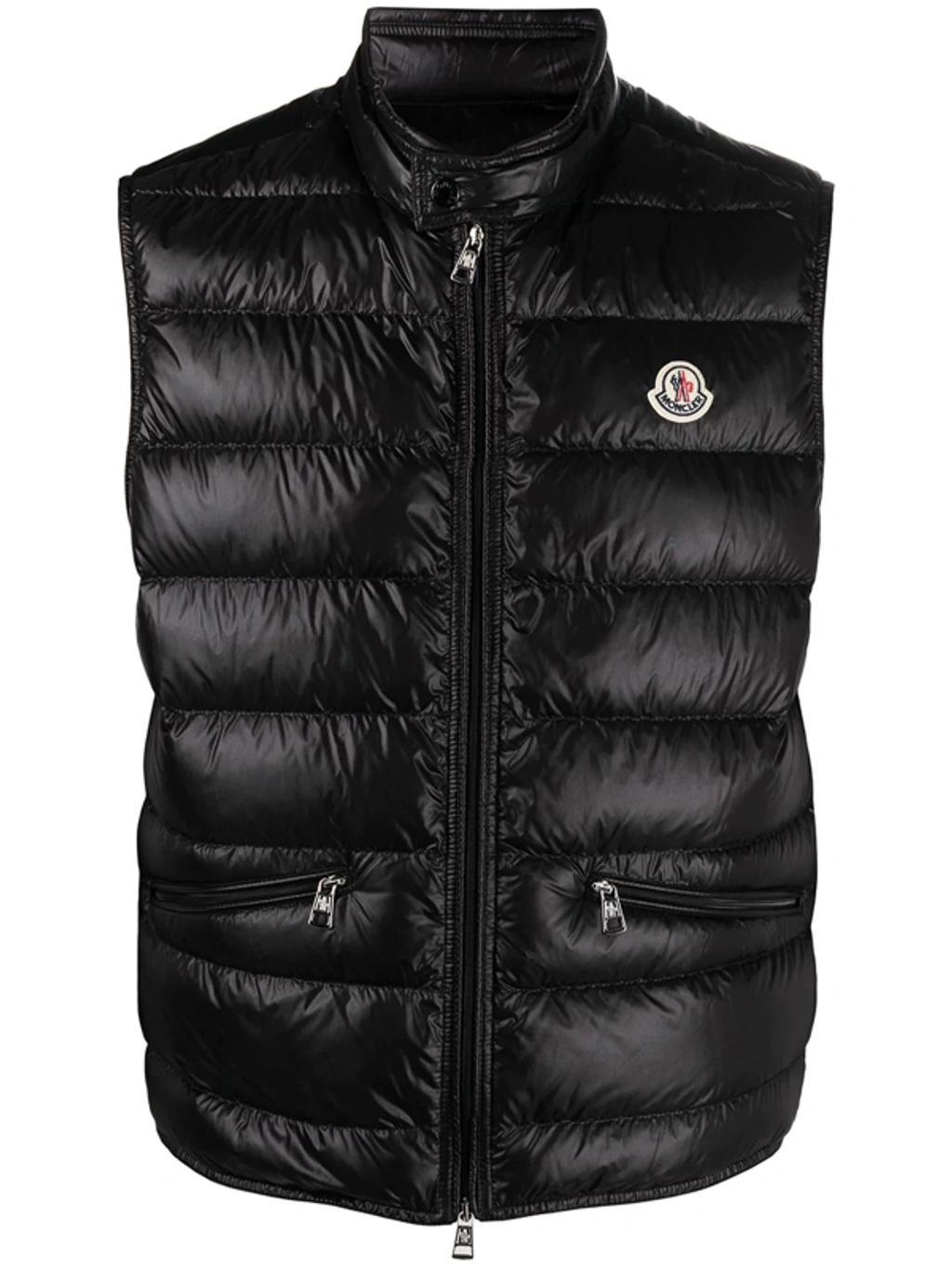 Gui Logo-patch Padded Gilet In Black Product Image