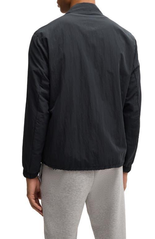 HUGO BOSS Boss X Nfl Embroidered Branding Water-repellent Jacket In Eagles Charcoal Product Image