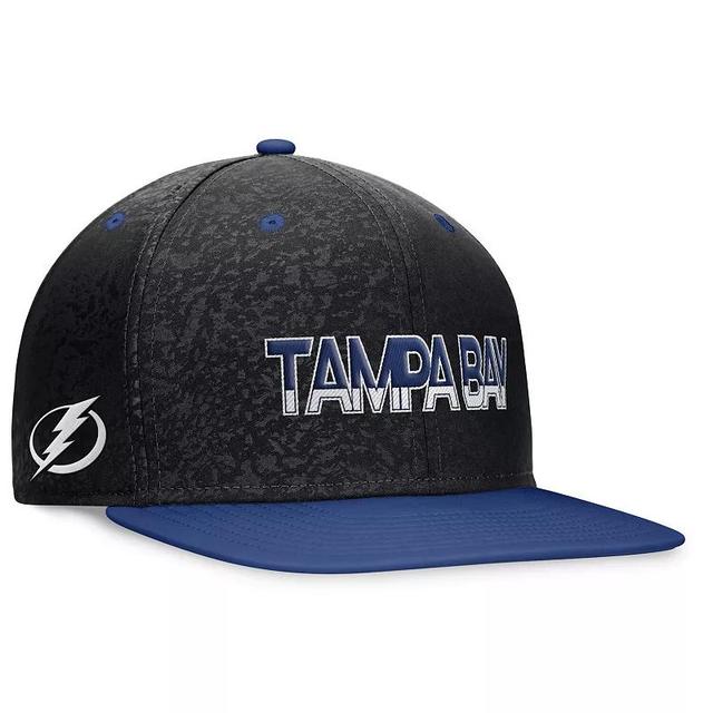 Fanatics Branded Mens Black/Blue Tampa Bay Lightning Alternate Jersey Adjustable Snapback Hat - Blk Product Image