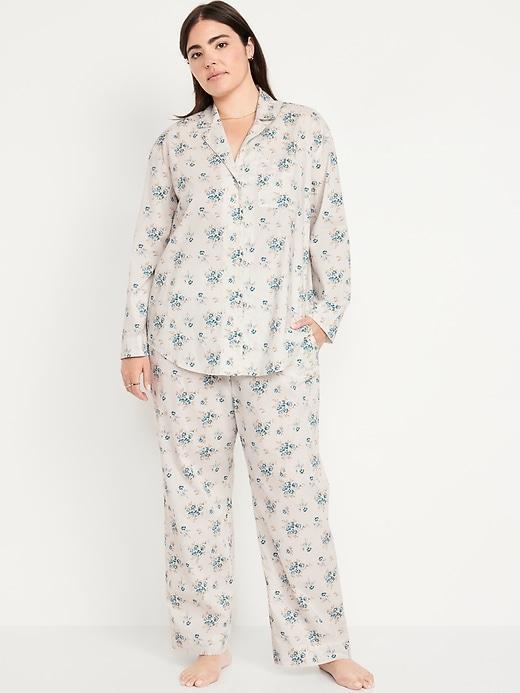 Poplin Pajama Pant Set Product Image