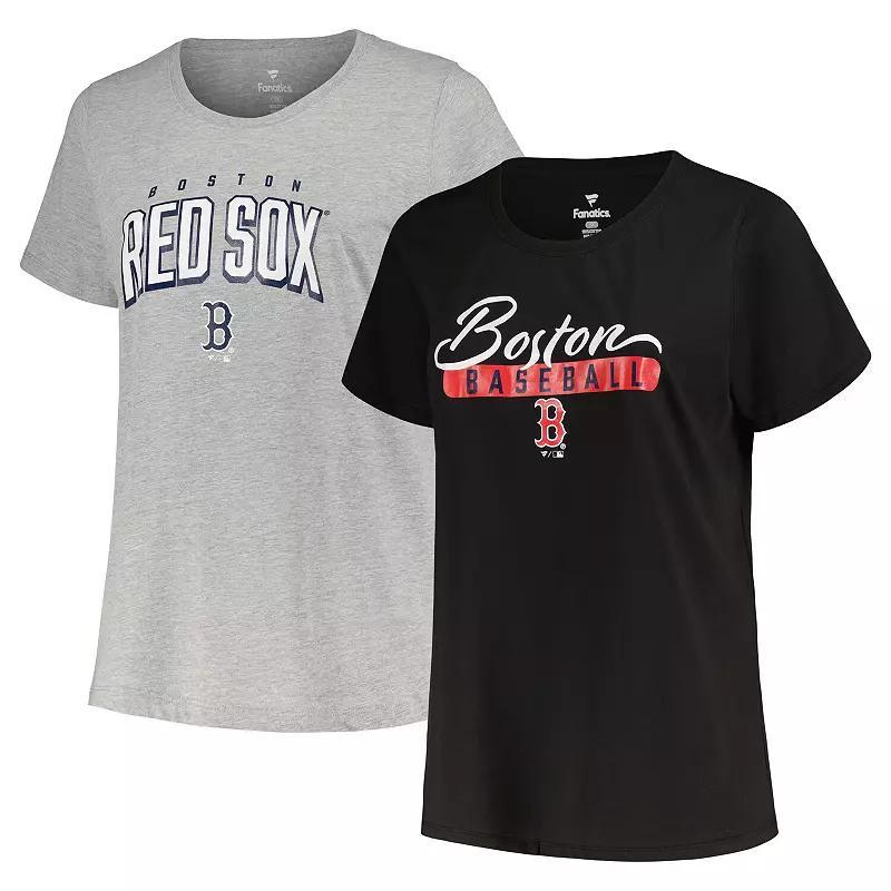 Womens Profile /Heather Gray Boston Red Sox Plus Size T-Shirt Combo Pack product image