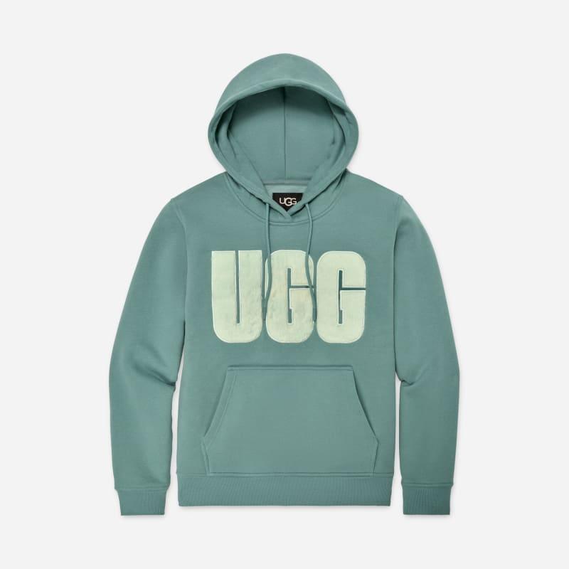 UGG Womens Rey Fuzzy Logo Hoodie Cotton Blend product image