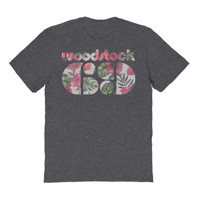 Mens Woodstock Floral 69 Graphic Tee Dark Grey Product Image