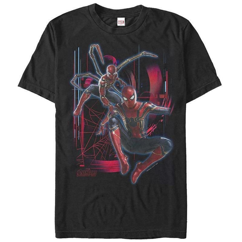 Mens Marvel Avengers Infinity War Iron Spider-Man Short Sleeve Graphic Tee Black Product Image