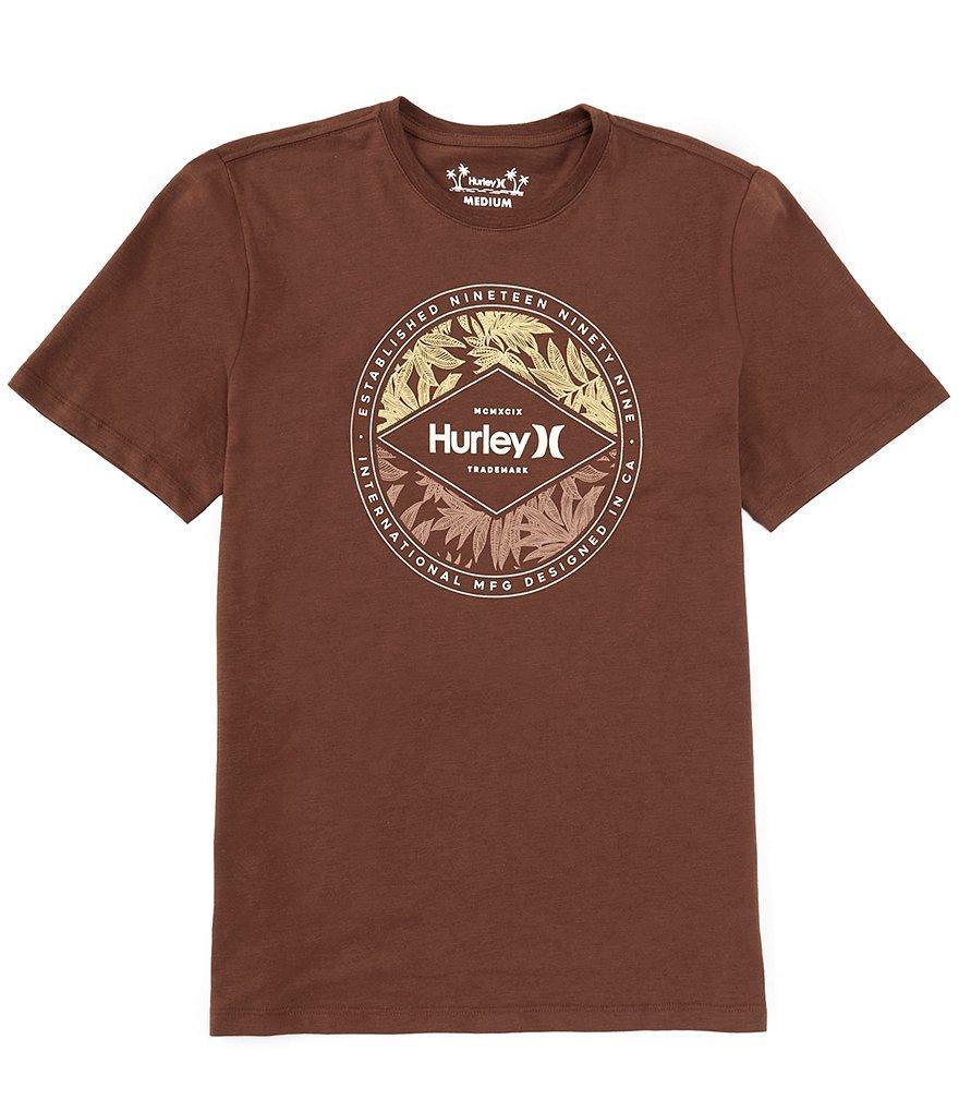 Hurley Everyday H2O-Dri Leafy Split Short Sleeve Slub Graphic T-Shirt Product Image