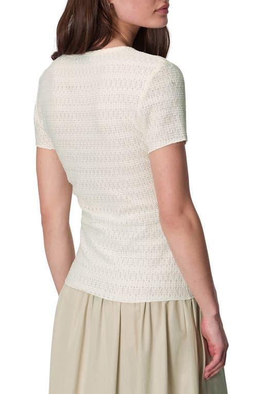 RAG & BONE Julia Textured Scoop Neck T-shirt In White Product Image