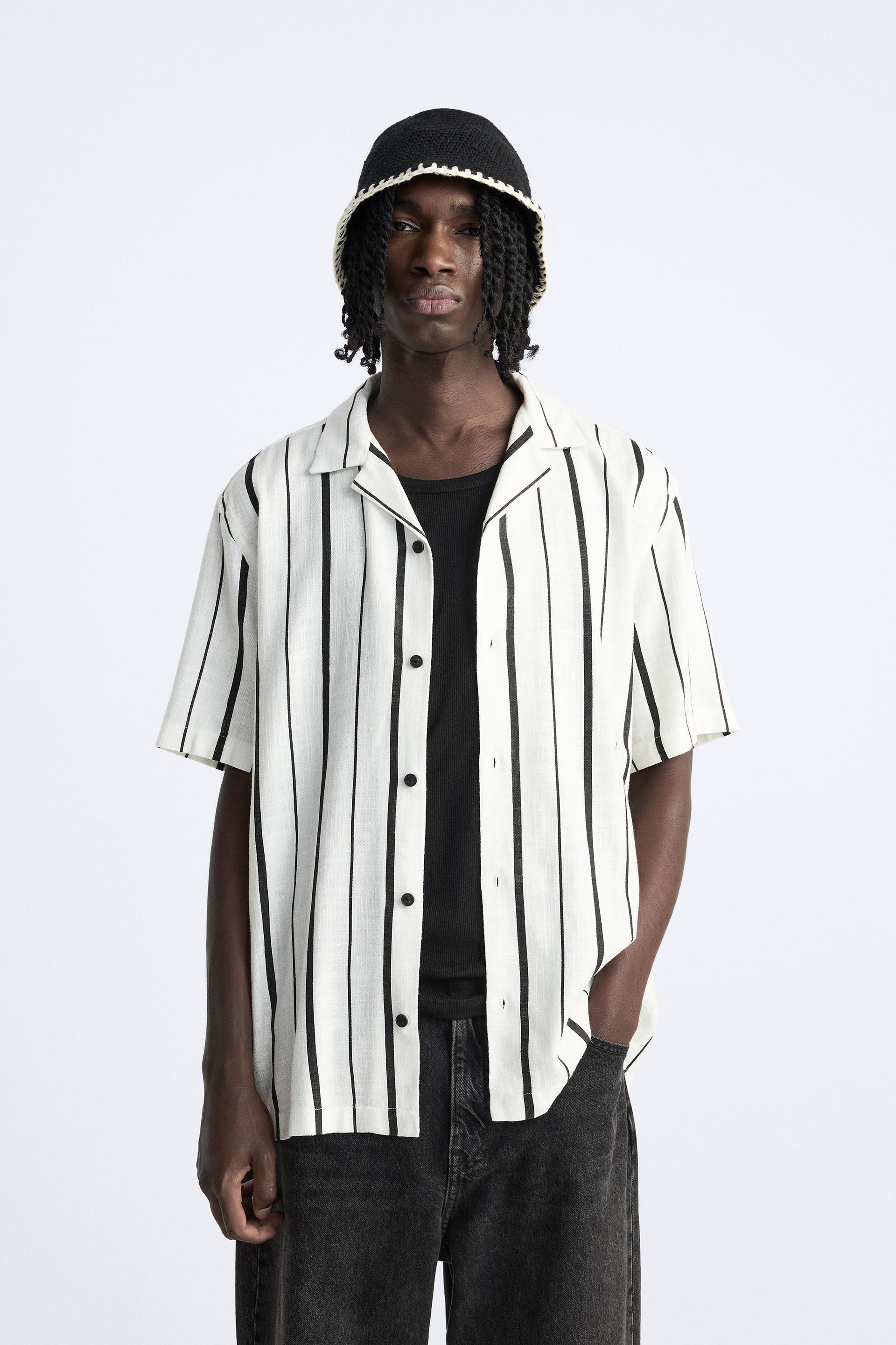 VISCOSE BLEND STRIPED SHIRT Product Image