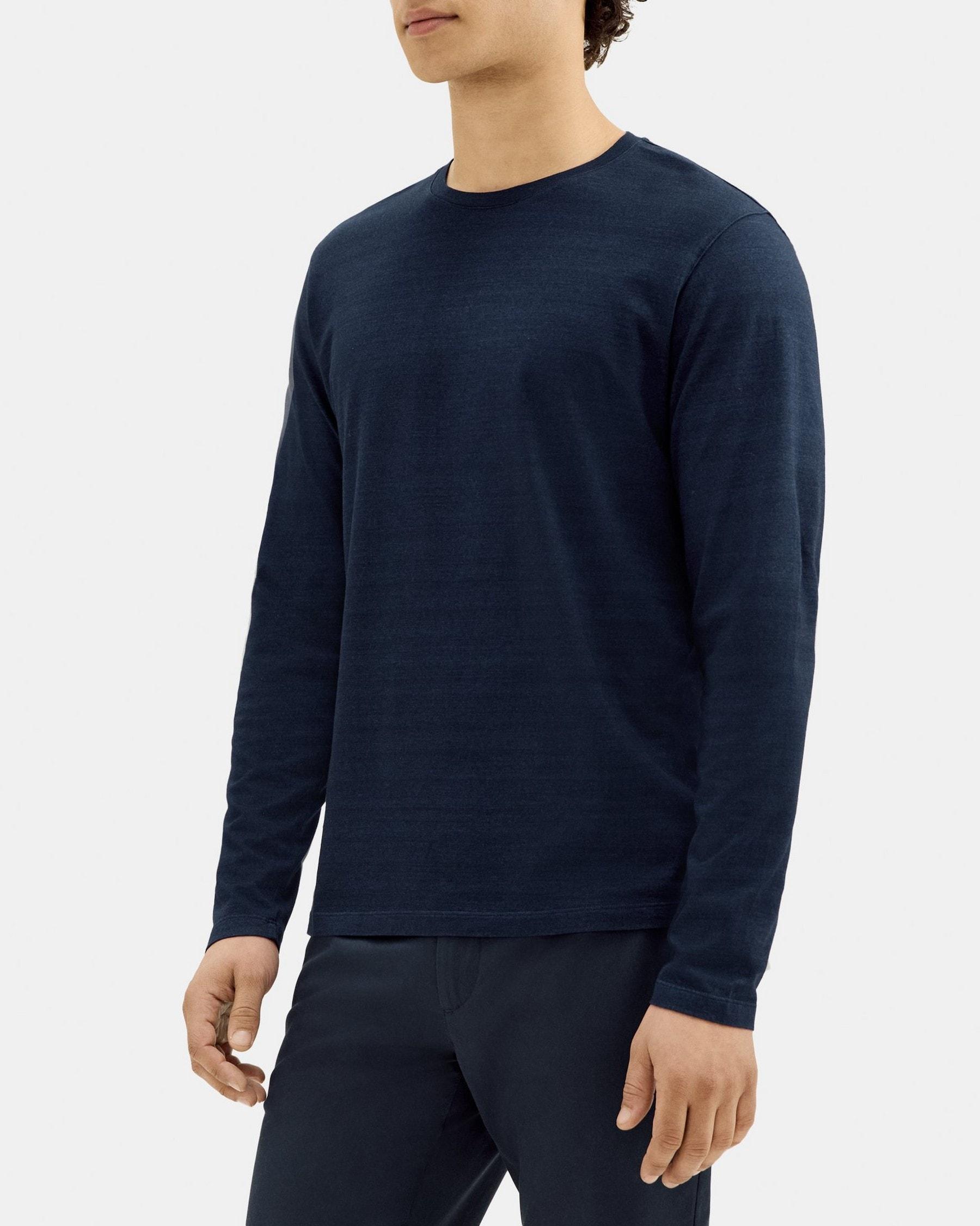 Relaxed Long-Sleeve Tee in Cotton-Modal Product Image