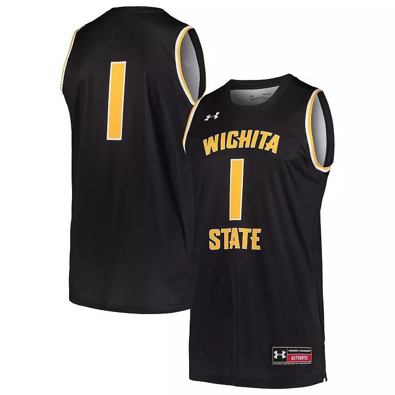 Mens Under Armour Black #1 Wichita State Shockers Basketball Replica Jersey Product Image