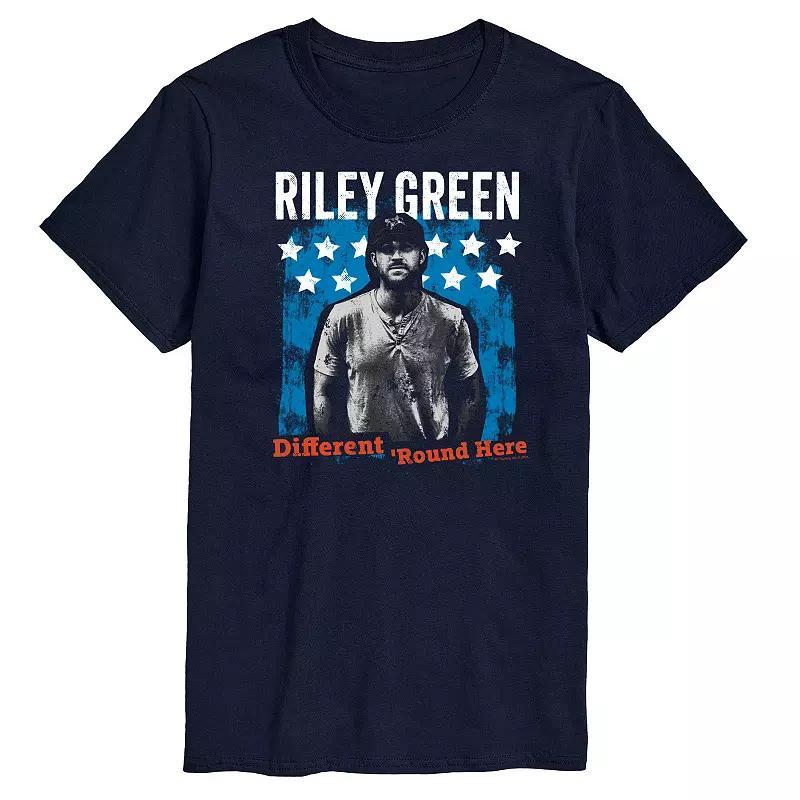 Mens Riley Green Different Round Here Graphic Tee Blue Product Image