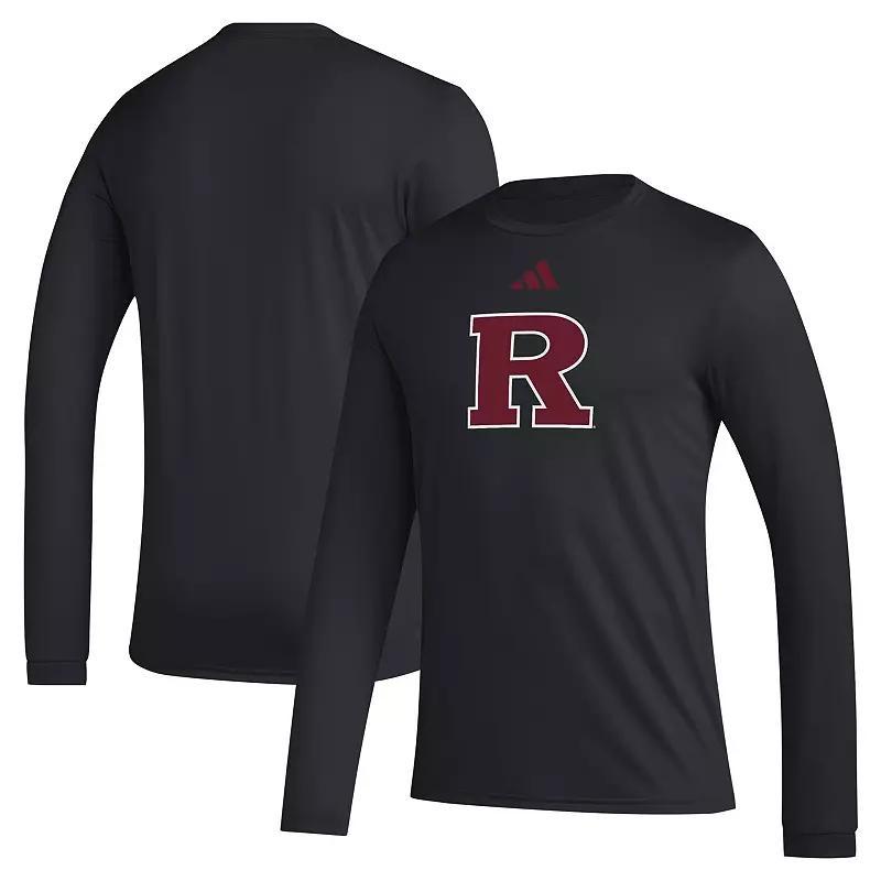 Mens adidas Rutgers Scarlet Knights Primary Locker Logo Pre-Game Long Sleeve T-Shirt Product Image