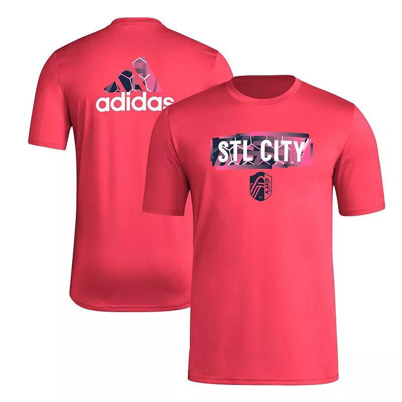 Mens adidas Red St. Louis City SC Local Pop AEROREADY T-Shirt Product Image