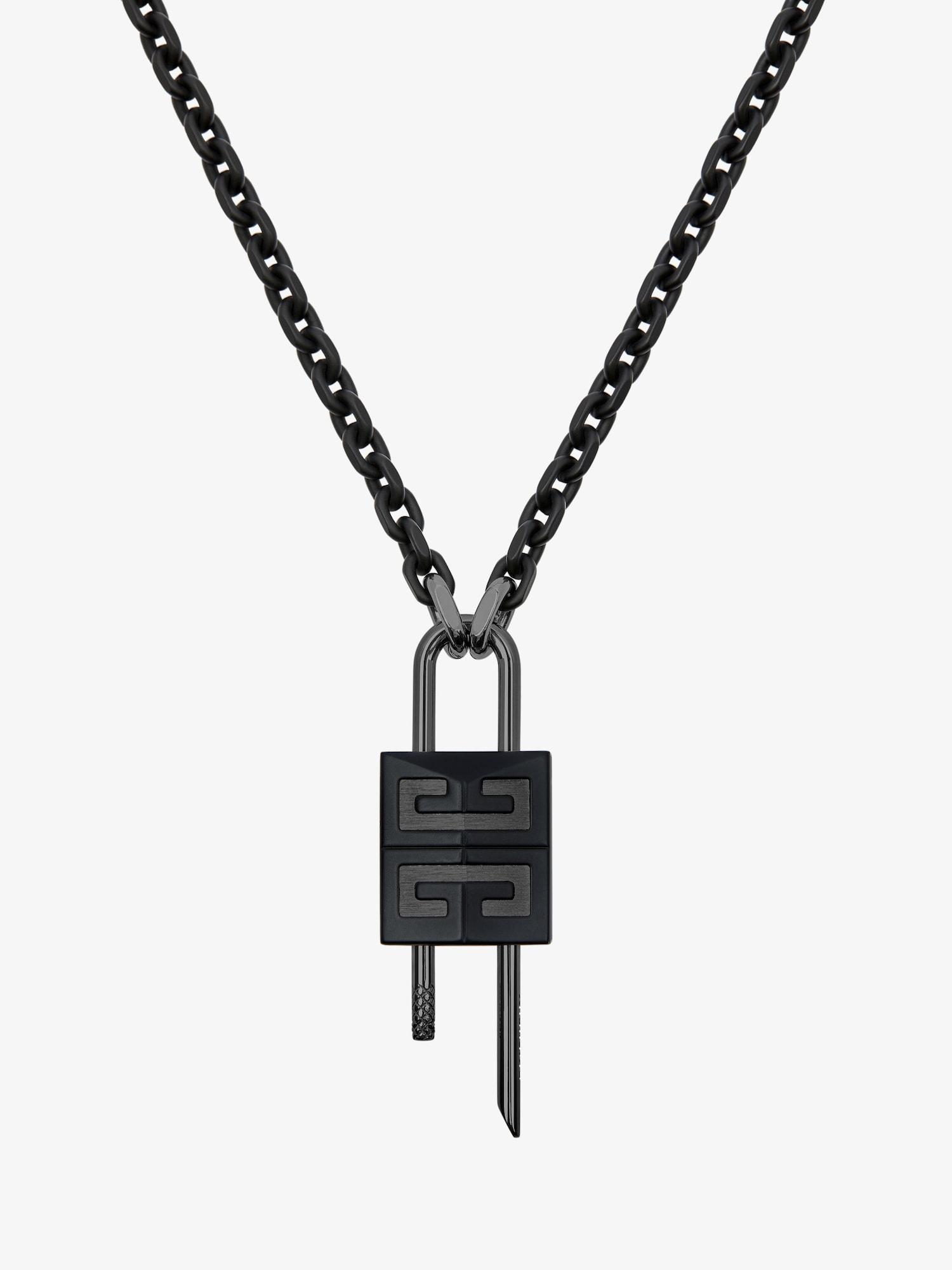 Small Lock necklace in metal Product Image