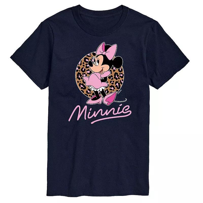 Disney Big & Tall Minnie Leopard Tee, Mens Product Image