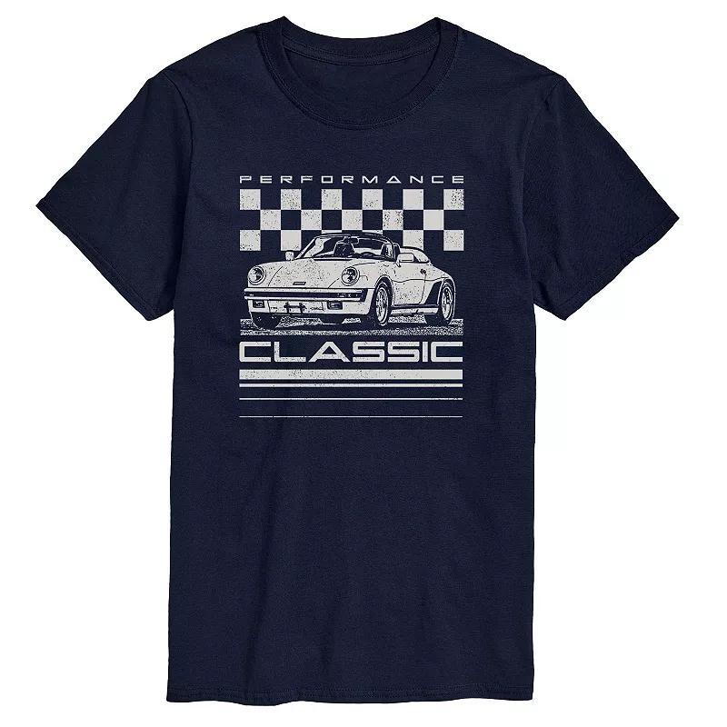 Mens Performance Classic Car Graphic Tee Blue Product Image