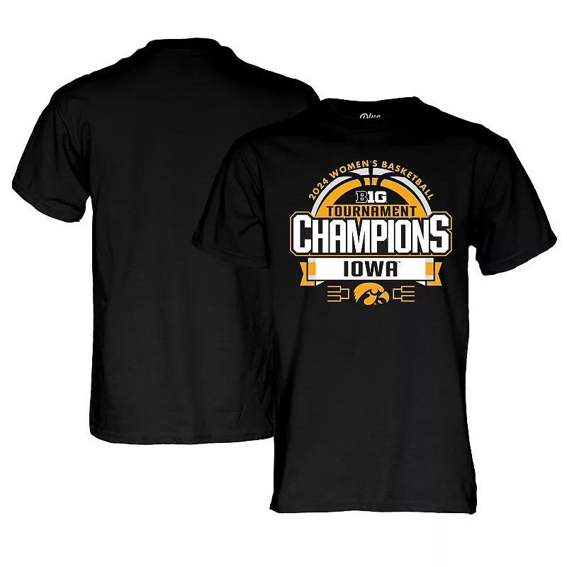 Unisex Blue 84 Iowa Hawkeyes 2024 Big Ten Womens Basketball Conference Tournament Champions Locker Room T-Shirt Product Image