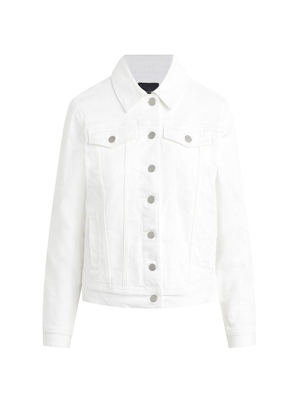 Womens The Relaxed Raw-Hem Denim Jacket Product Image