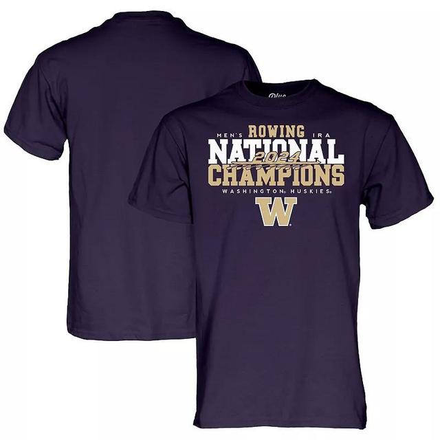 Unisex Blue 84 Washington Huskies 2024 IRA Mens Rowing National Champions T-Shirt, Adult Unisex Product Image