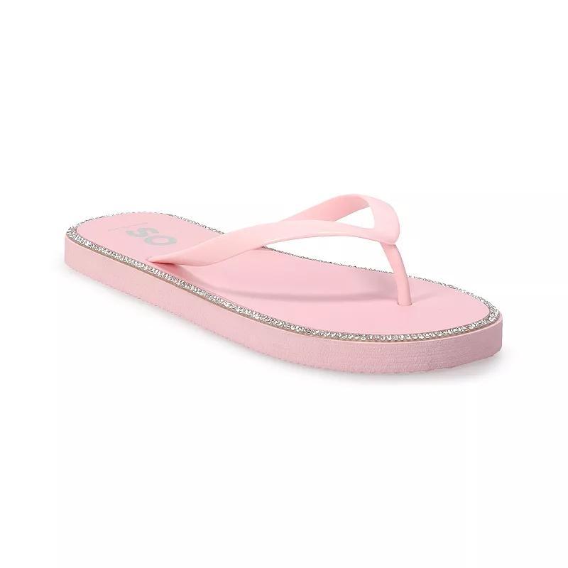 SO Jeweled Womens Flip Flop Sandals Product Image