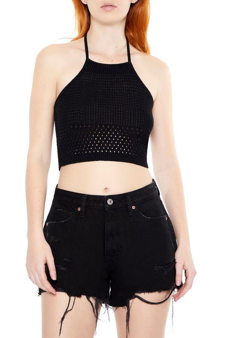 Sweater-Knit Halter Crop Top | Forever 21 Product Image