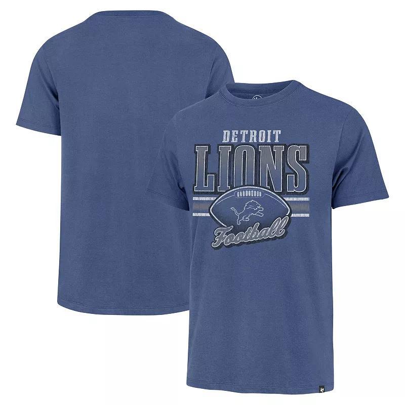 Mens 47 Brand Blue Distressed Detroit Lions Last Call Franklin T-shirt Product Image