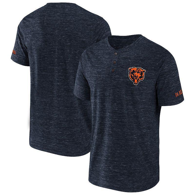 Men's NFL x Darius Rucker Collection by Fanatics Navy Chicago Bears Slub Henley T-Shirt Product Image