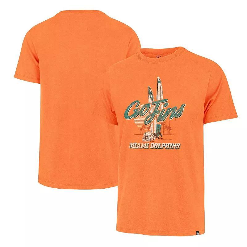 47 Brand Mens Orange Miami Dolphins Regional Franklin T-Shirt Product Image