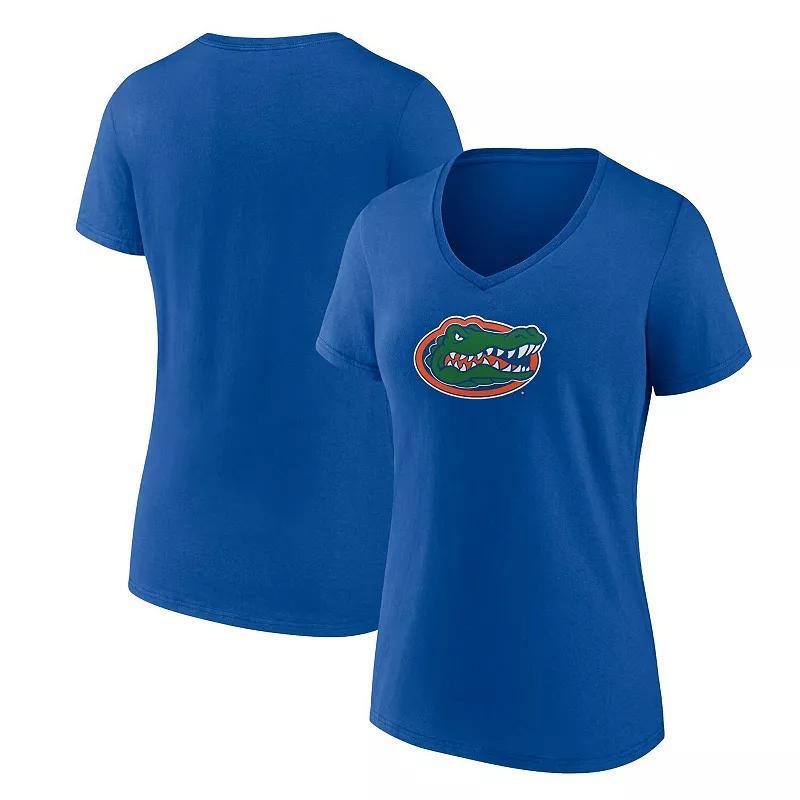 Womens Fanatics Branded Royal Florida Gators Evergreen Logo V-Neck T-Shirt Product Image