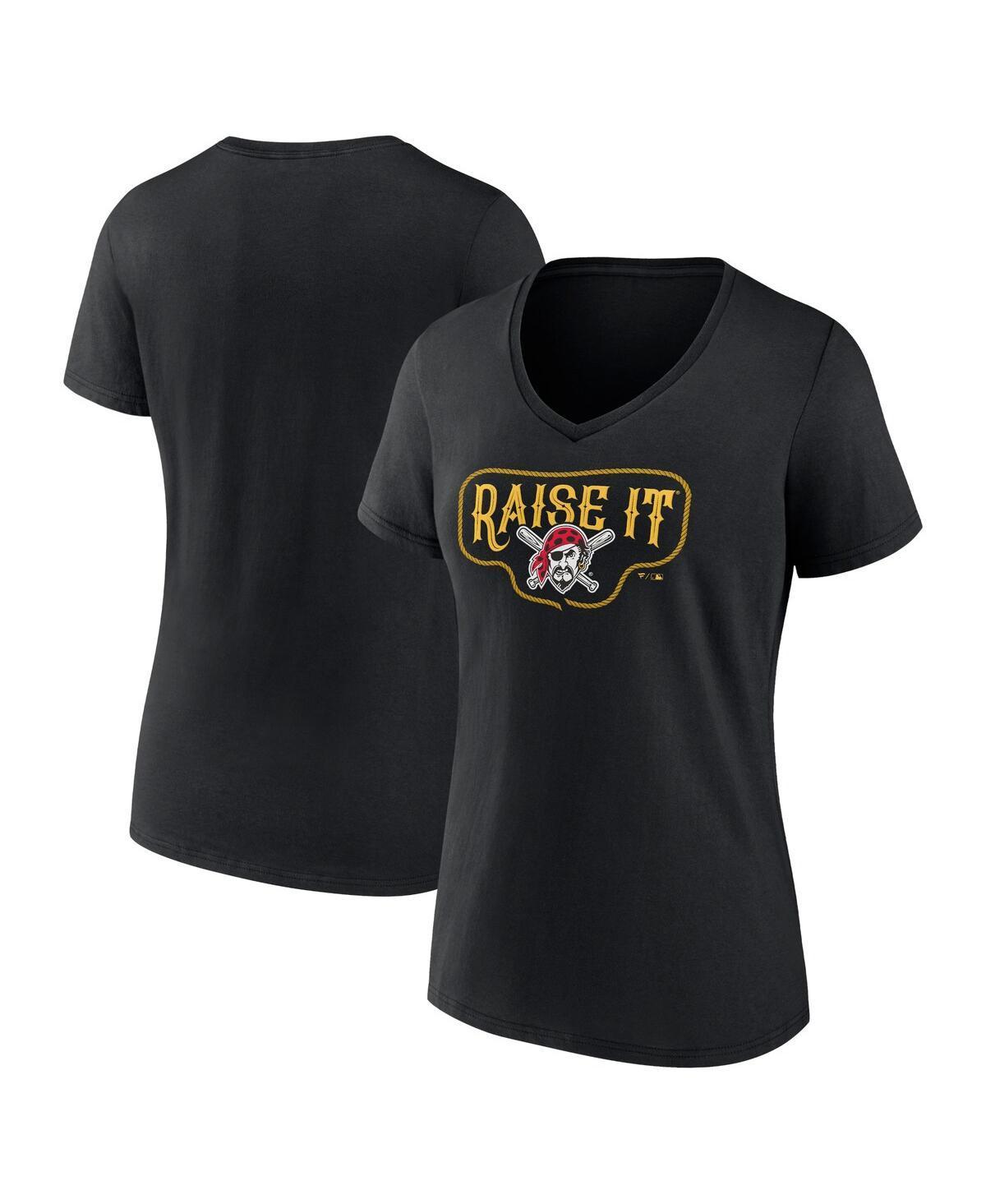 Womens Fanatics Pittsburgh Pirates Raise It V-Neck T-Shirt Product Image