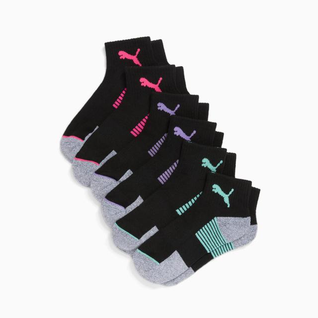 Women's Half-Terry Quarter Length Crew Socks (6 Pairs) Product Image