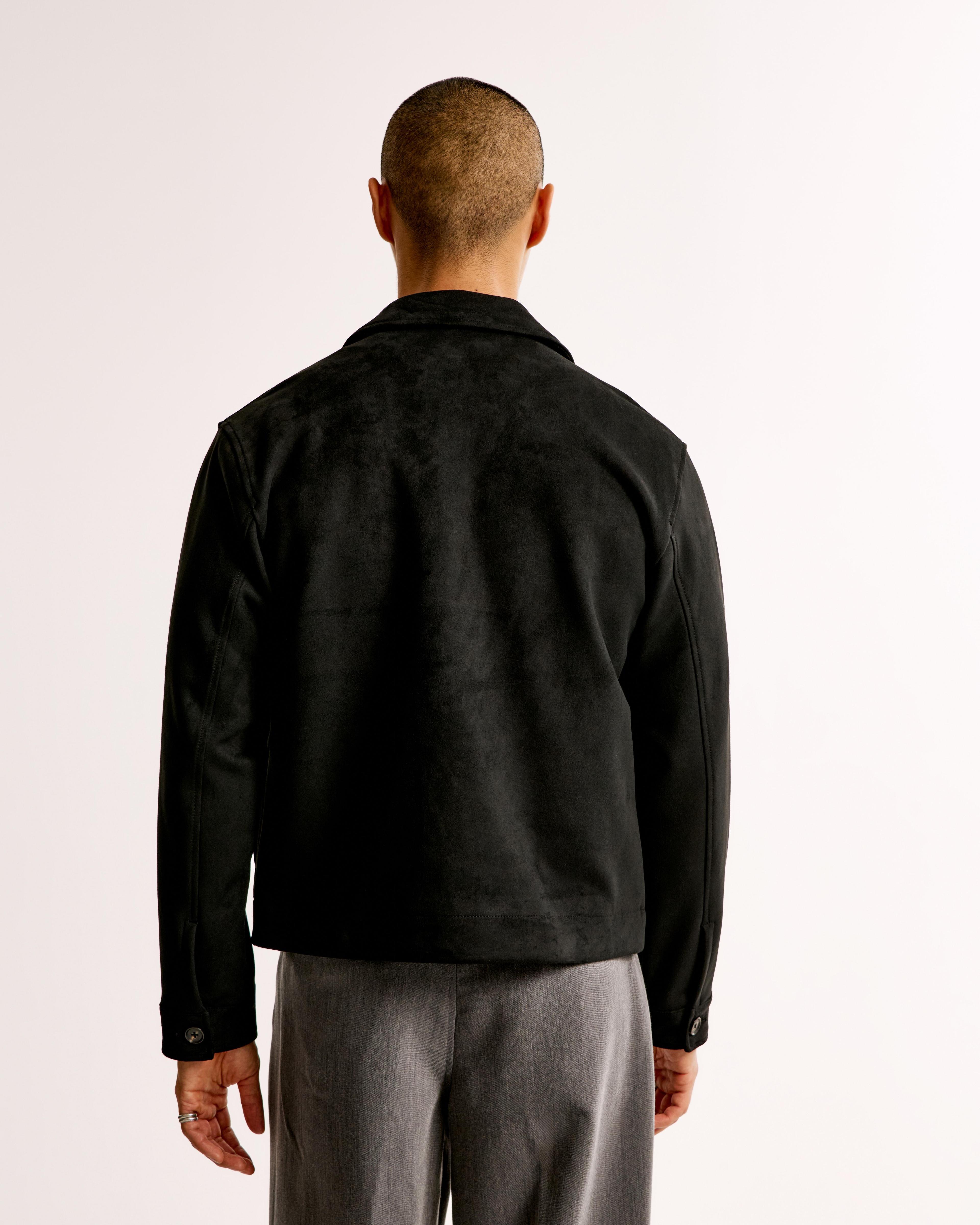 Cropped Vegan Suede Jacket Product Image