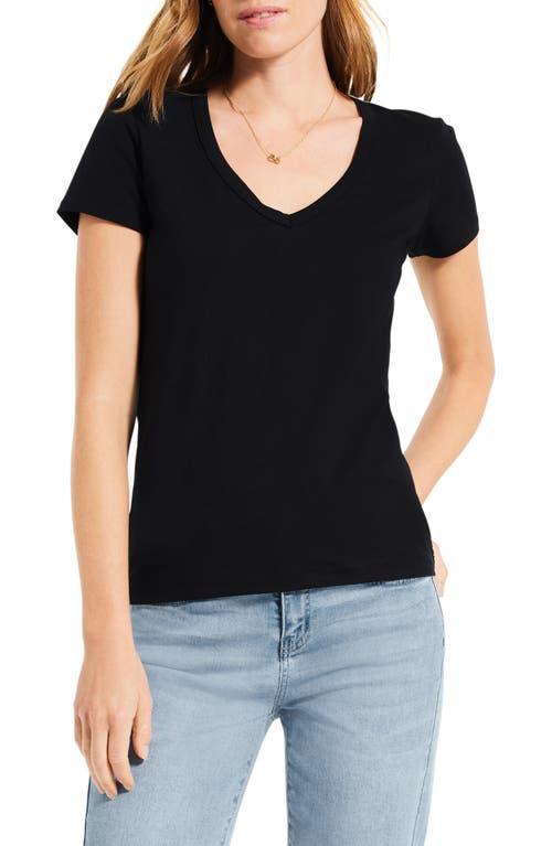 NIC+ZOE Perfect V-Neck Cotton Blend T-Shirt Product Image