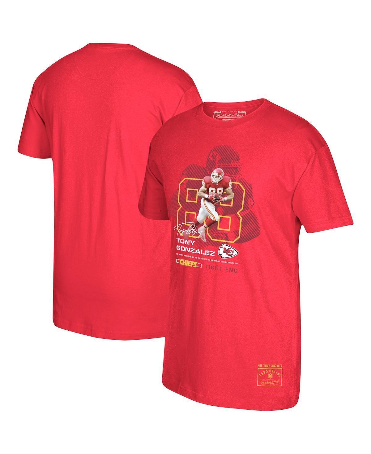 Mens Mitchell & Ness Tony Gonzalez Red Kansas City Chiefs Retired Player Graphic T-shirt Product Image