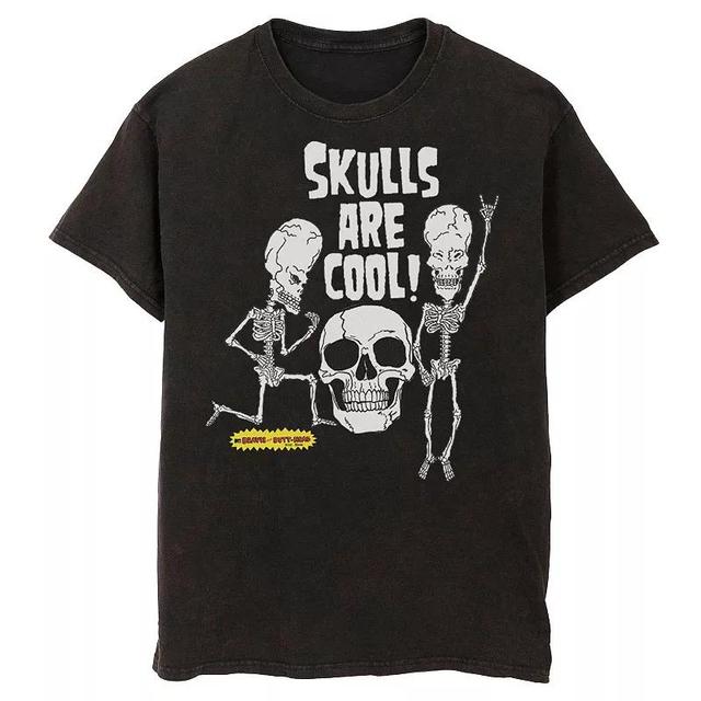 Mens Beavis And Butt-Head Skulls Are Cool Wash Graphic Tee Product Image