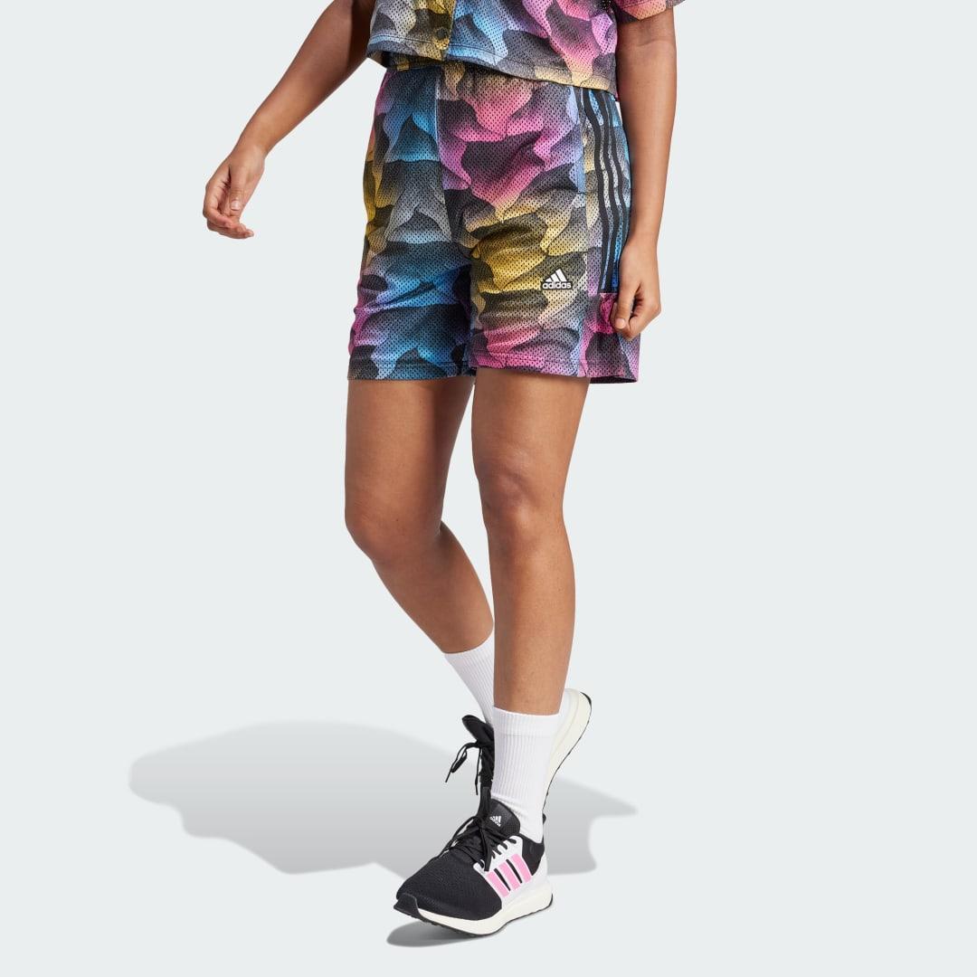 adidas Tiro Print Mesh Summer Shorts Black S Womens Product Image