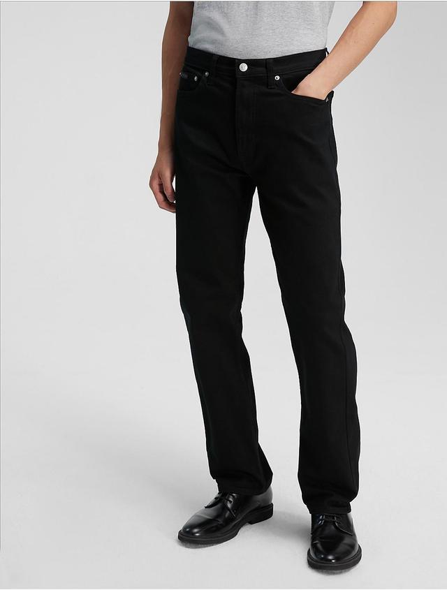 Calvin Klein Mens Standard Straight Fit Jeans - Black - 29W x 32L Product Image