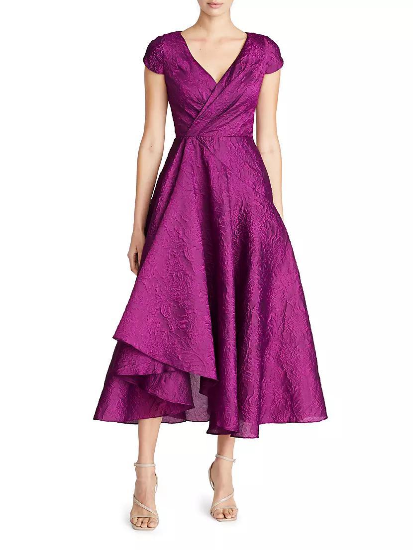 Sevyn Jacquard High-Low Midi-Dress Product Image