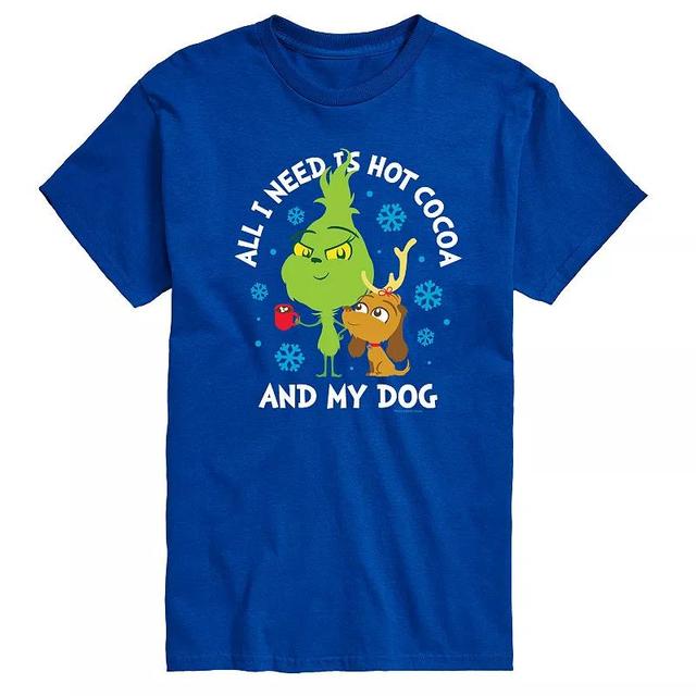 Big & Tall Dr. Seuss The Grinch Hot Cocoa And My Dog Graphic Tee, Mens Product Image