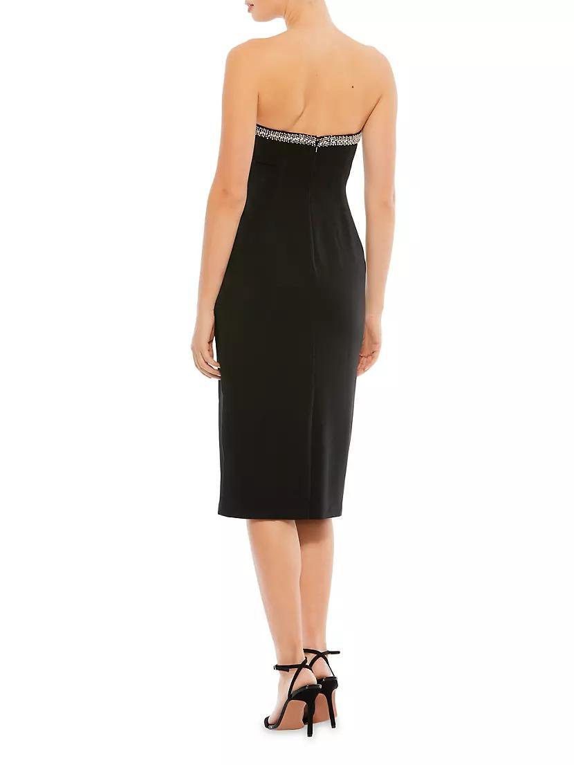 Ieena Jeweled Jersey Strapless Dress Product Image